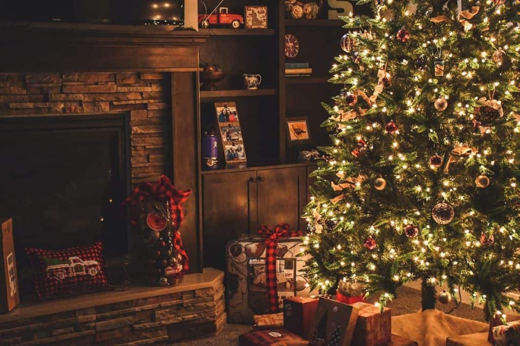 christmas tree in house